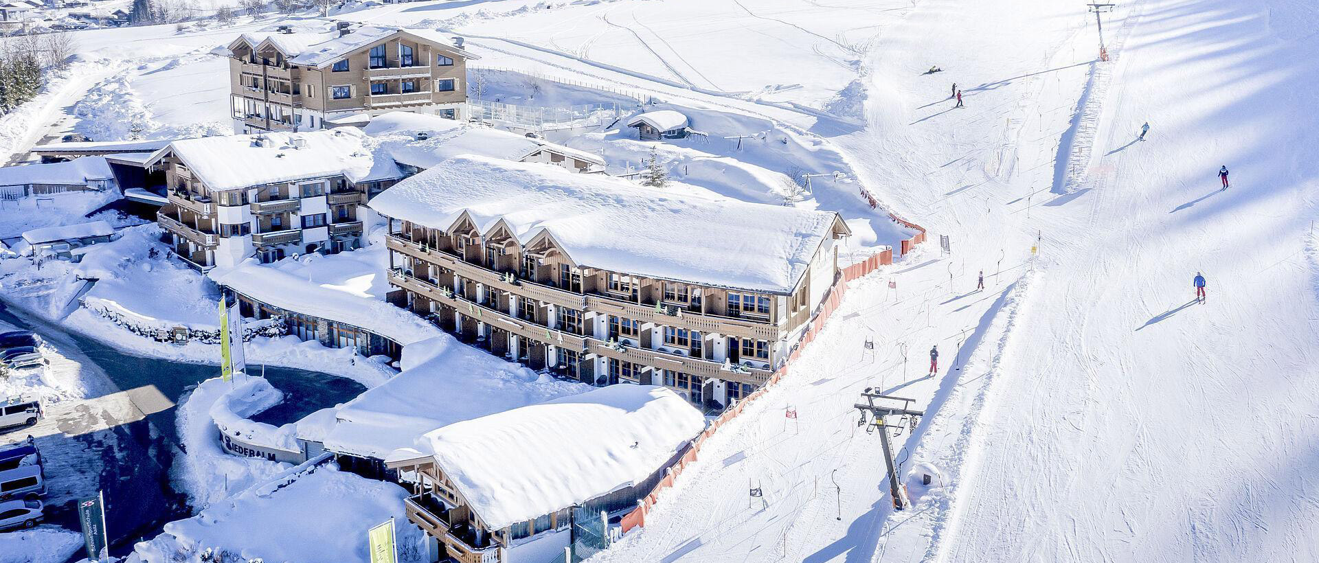 Hotel Die Riederalm Skiurlaub Familie Wellnesshotel Skipiste Leogang